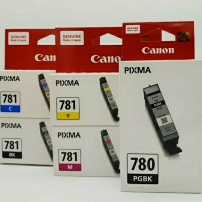 

BISA COD TINTA CANON 780PGBK 781 BLACK DAN COLOR ORIGINAl=canon pixma tr8570/dl