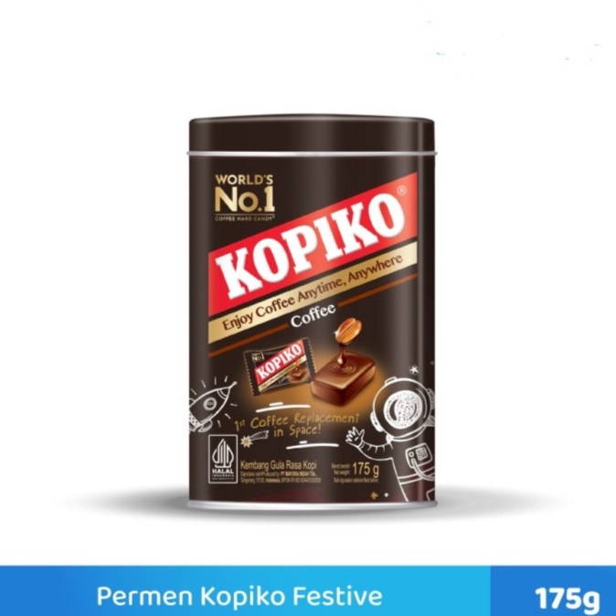 

PERMEN KOPI KOPIKO 175 GRAM KALENG FESTIVE COFFE CANDY