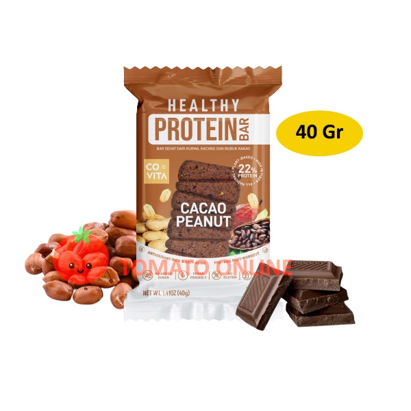 Covita / Cacao Peanut Snack Diet Protein Bar / 40 Gr [Cklt Tua]