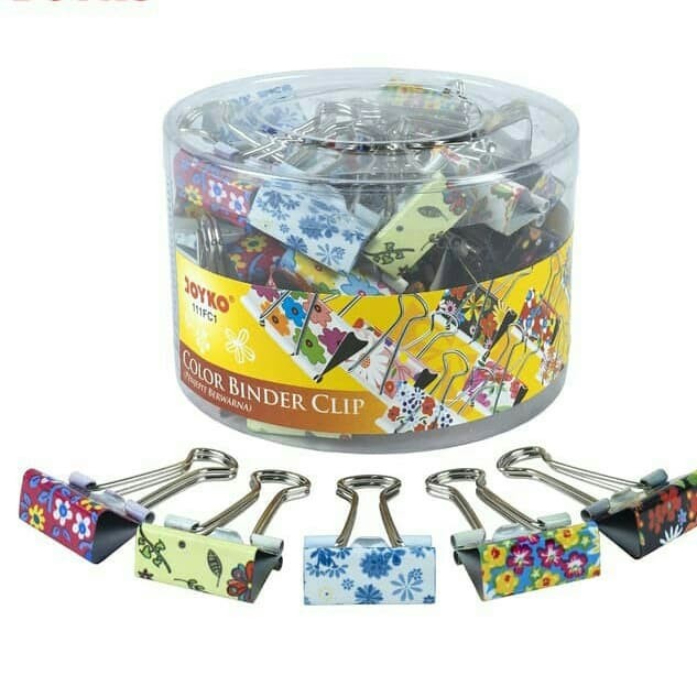 

Terlaris Binder Clip / Klip / Penjepit Kertas Joyko 111Fc1 / 1 Drum 48 Pcs