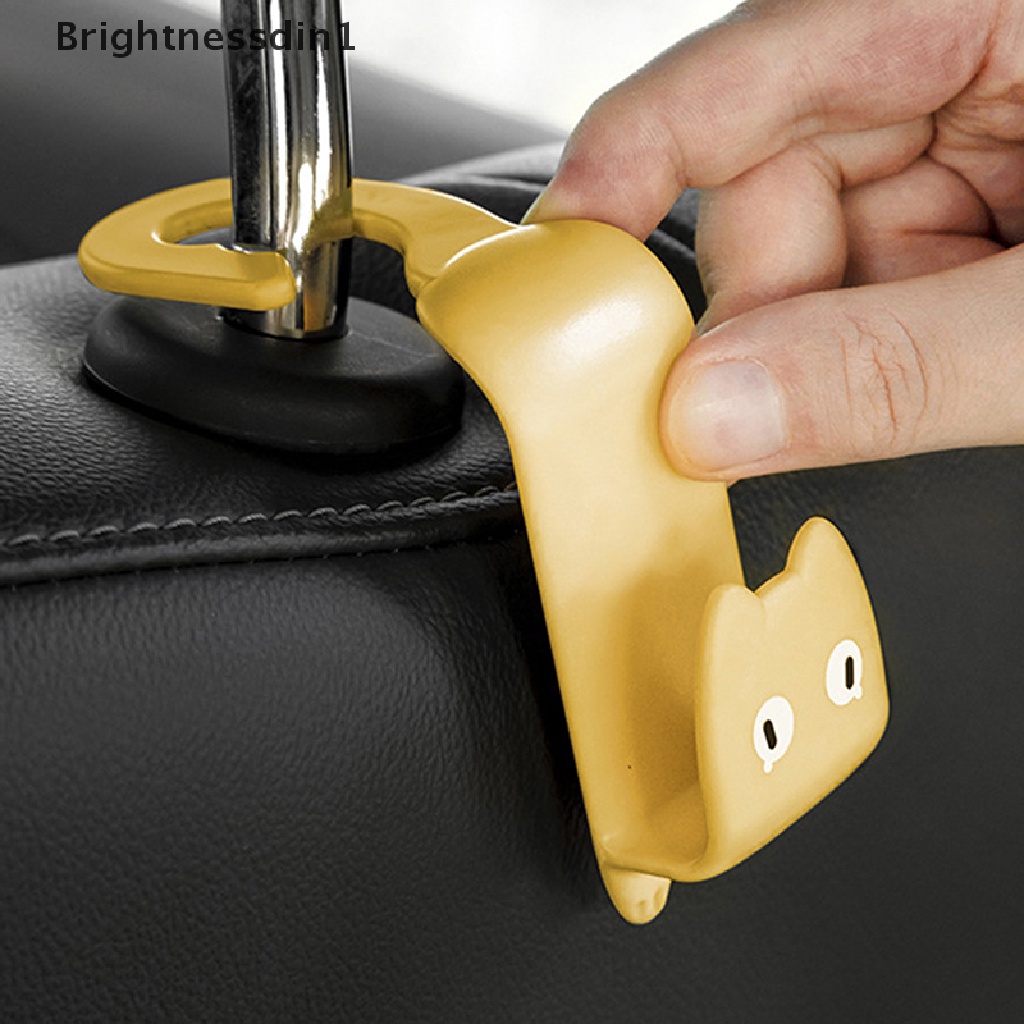 [Brightnessdin1] 2pcs Kait Gantungan Kursi Mobil Kucing Lucu Belakang-Kursi Aksesoris Organizer Hook Tas Pakaian Serba Serbi Gantungan Klip Car Hooks Boutique