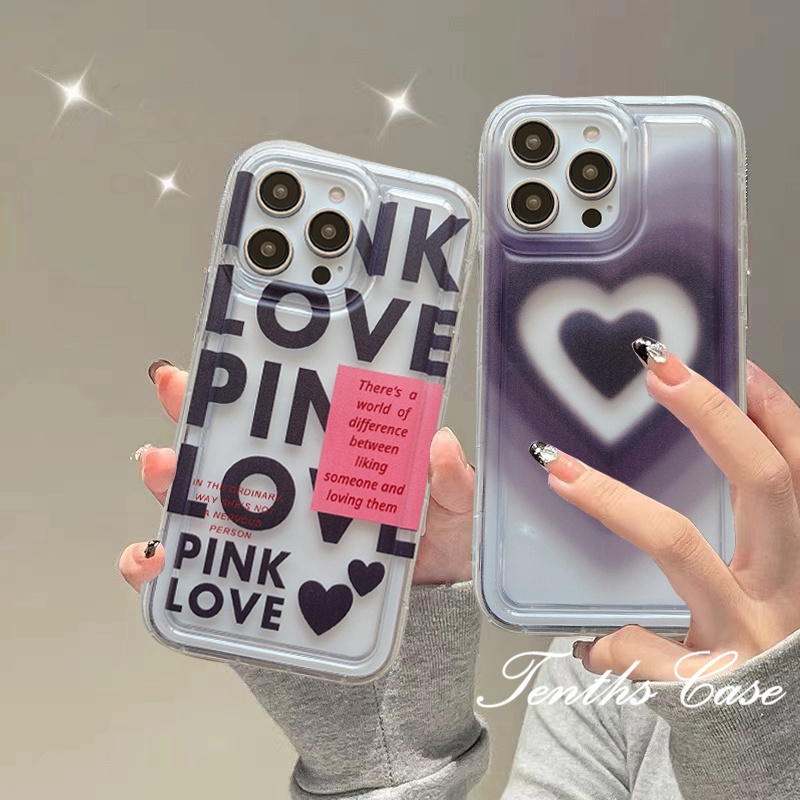 IPHONE Kompatibel Untuk Iphone14 13 12 11 Pro Max X XR Xs Max8 7 6 6s Plus SE 2020 Casing Ponsel INS Black Phantom Love Pattern Soft Cover