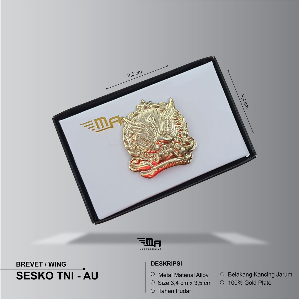 WING SESKO TNI AU PDH BRIVET BREVET PIN SESKO TNI AU