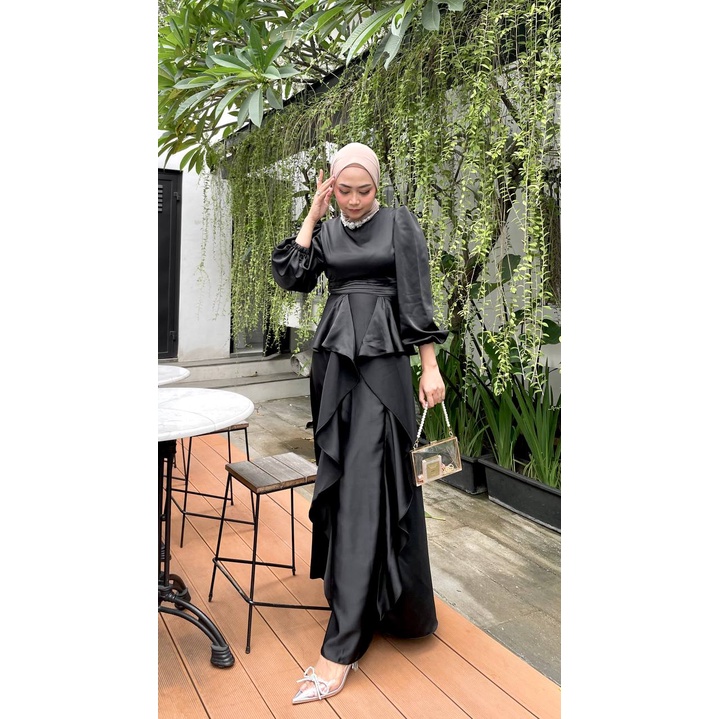 Talita Long Dress Baju Kondangan Gamis Pesta Wudhu Friendly Gaun Prewedding Seragam Bridesmaid