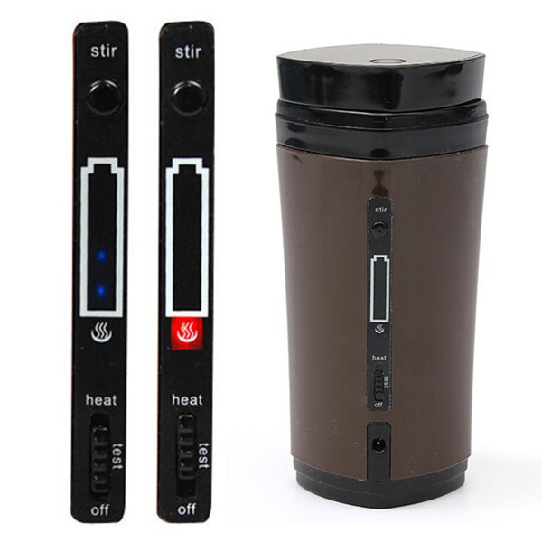 USB Rechargeable Heated Warmer Coffee Mug Cup with Automatic Stirring