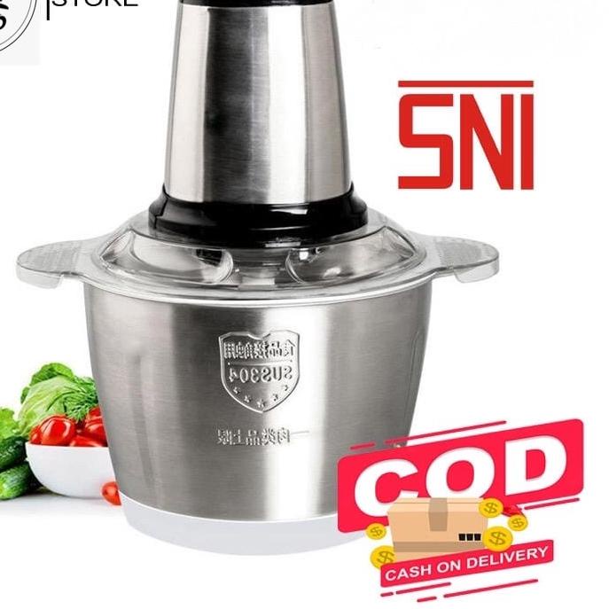 ❁ BLENDER DAGING STAINLEES STEEL 2 LITER / BLANDER FOOD CHOPPER STAINLESS / MEAT GRINDER STAINLESS P