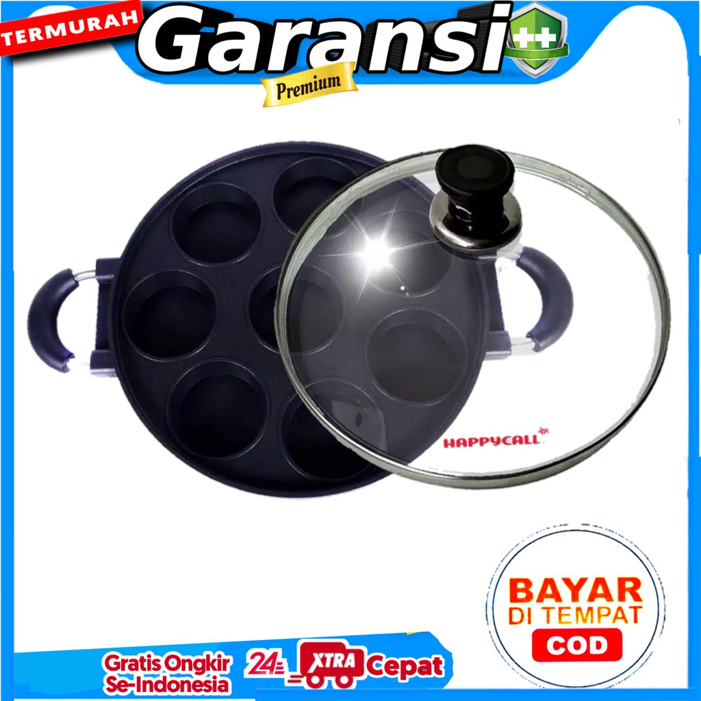 Cetakan Martabak Mini 8 Lubang Happy Call Loyang Kue Apem Anti Lengket