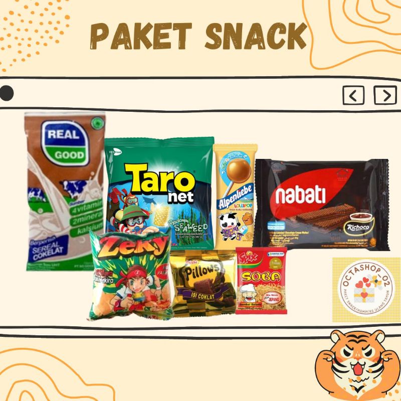 

BUY 28 FREE 1, Paket Snack ulang tahun anak kemasan pouch/Hampers