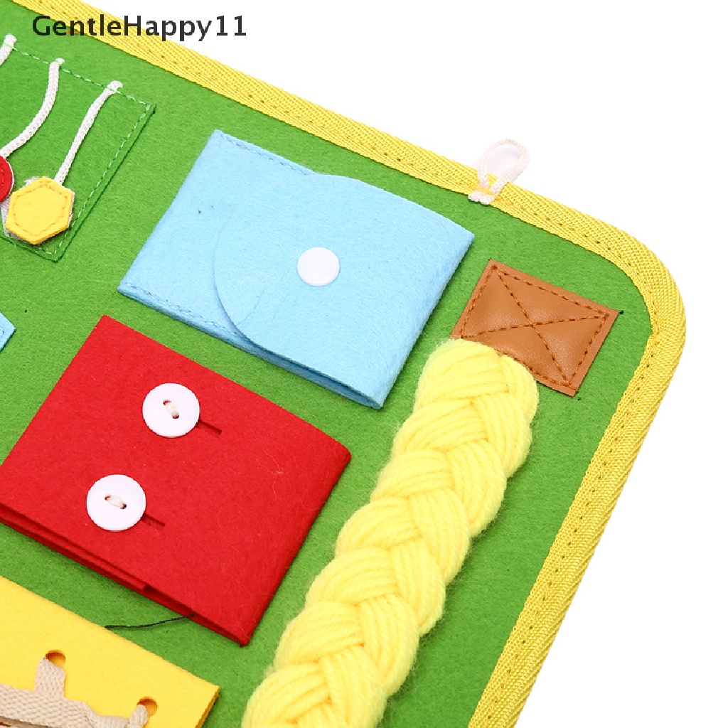 Gentlehappy Anak Sibuk Papan Gesper Tua Zip Tombol Renda Mainan Montessori Edukasi Dini Mainan id