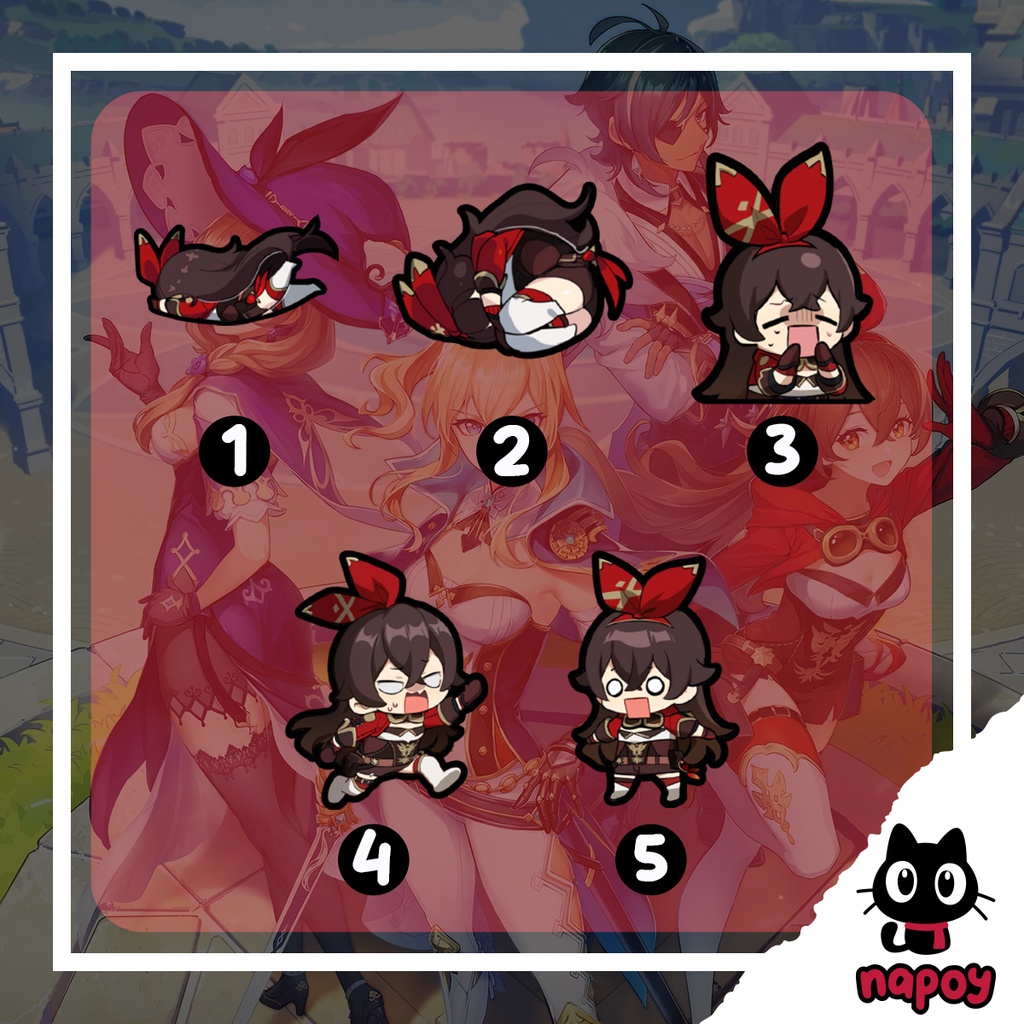 

Sticker Vinyl Game Anime Amber Genshin Impact