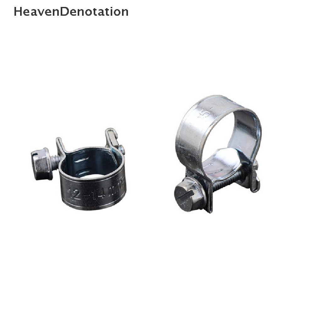 [HeavenDenotation] 10pcs Klip Selang Bakar Mobil Set Mini Carbon Steel Air Hose Clamp Klip Pipa Bensin HDV