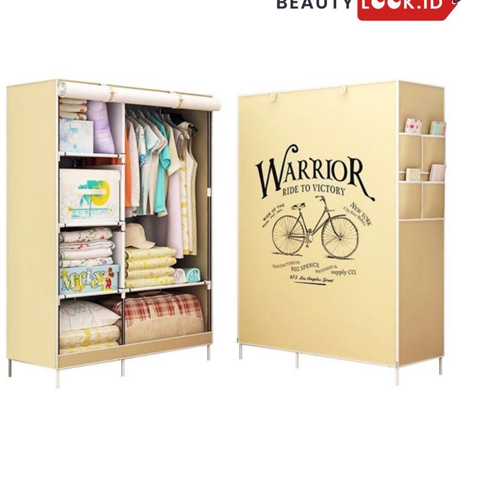 ♘ Lemari Pakaian Portable Lemari Portable Lemari Baju Minimalis Lemari Baju Portable Beragam Motif ◊