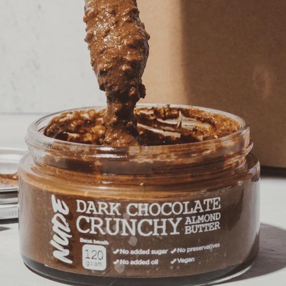 

♡ NUDE x Andrea - Dark Chocolate Crunchy Almond Butter 200g | Gluten Free, Vegan, Keto Friendly ●