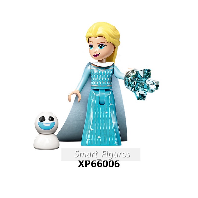 Frozen Princess Anna Elsa Minifigures Blok Bangunan Kristoff Olaf Hans Disney Gadis Seri Mini Angka Mainan Hadiah