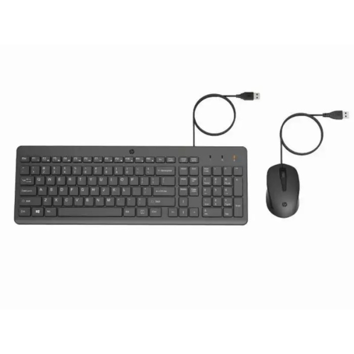 Keyboard Mouse HP 150 Wired USB For PC, Laptop Garansi Resmi