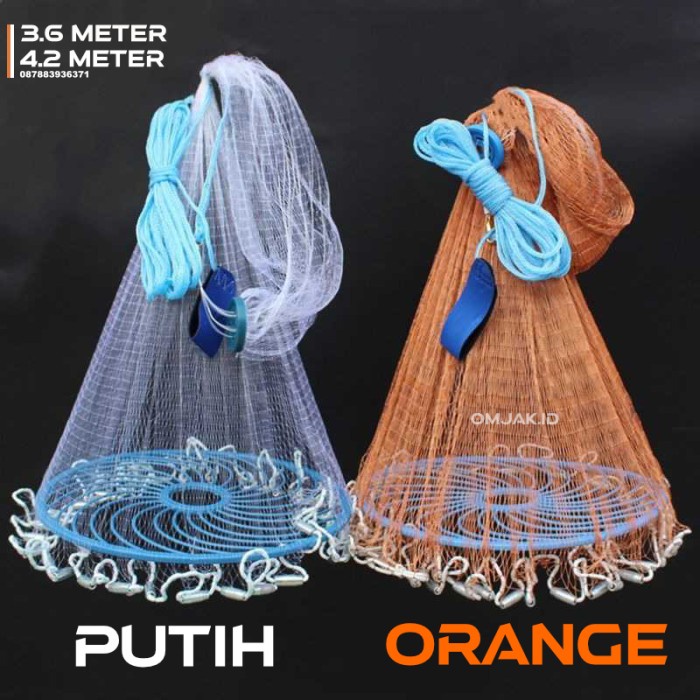 Mancing Jala Lempar / Jaring Lempar Ikan Udang / Jaring Ikan Lempar Nilon