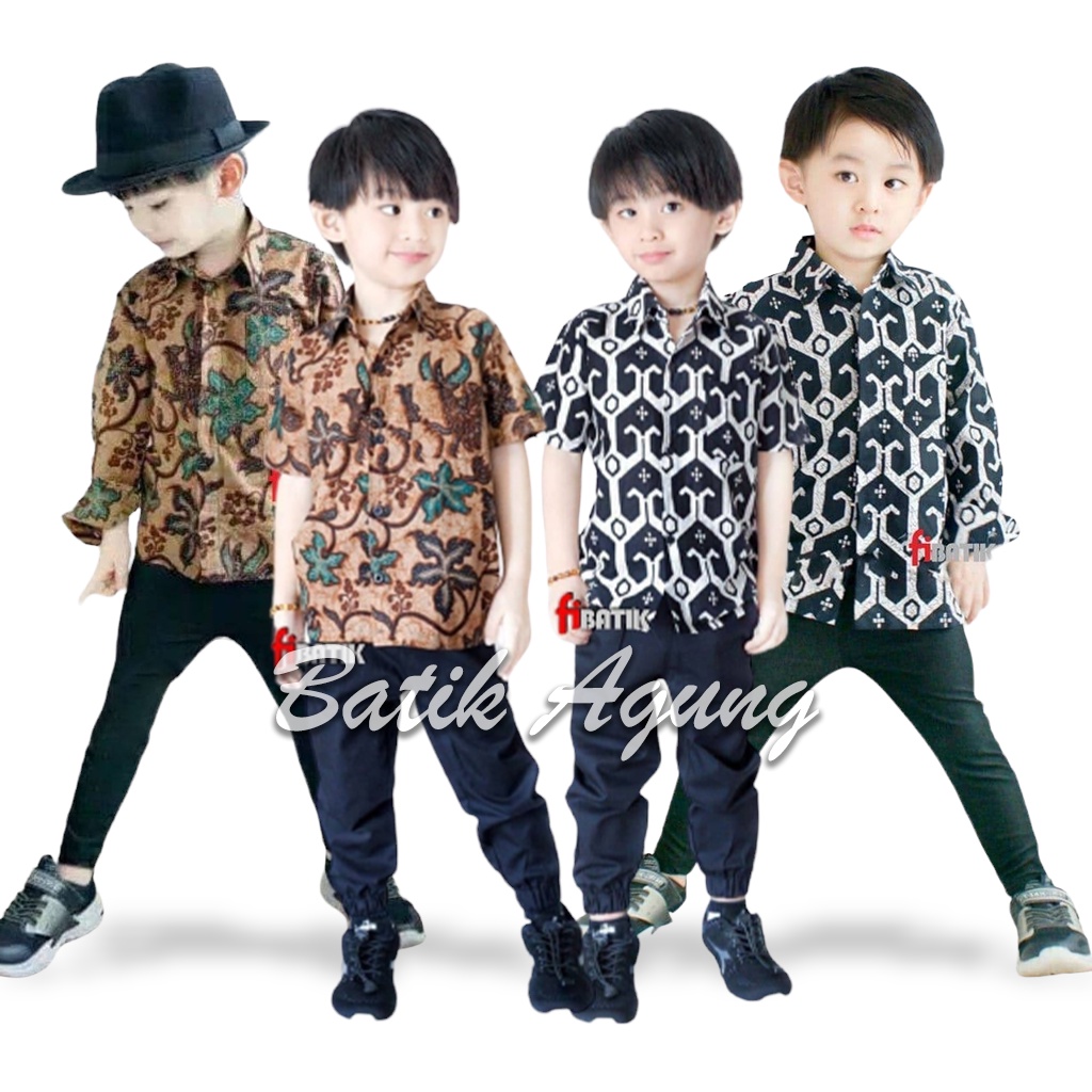 Atasan Baju Hem Kemeja Batik Couple Anak Laki Laki Kakak Adik Lengan Panjang Pendek Umur 2-13 Tahun Modern Terbaru / Batik Couple Modern | Baju Batik Couple | Batiik Anak Couple BATIK COUPLE AYAH DAN ANAK LAKI-LAKI/BATIK COUPLE ANAK LAKI-LAKI ATASAN