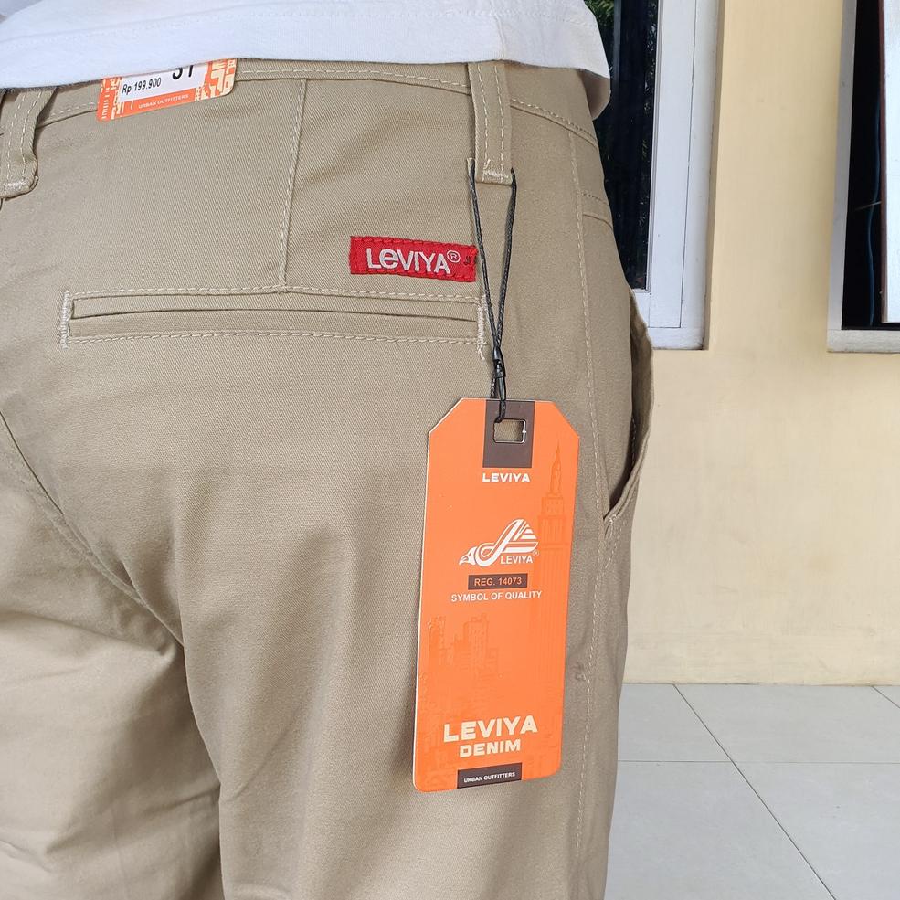 Sale Celana Chino Panjang Pria Stretch Cream Bahan Cardinal // Celana Chinos Pria Dewasa Slimfit Pre