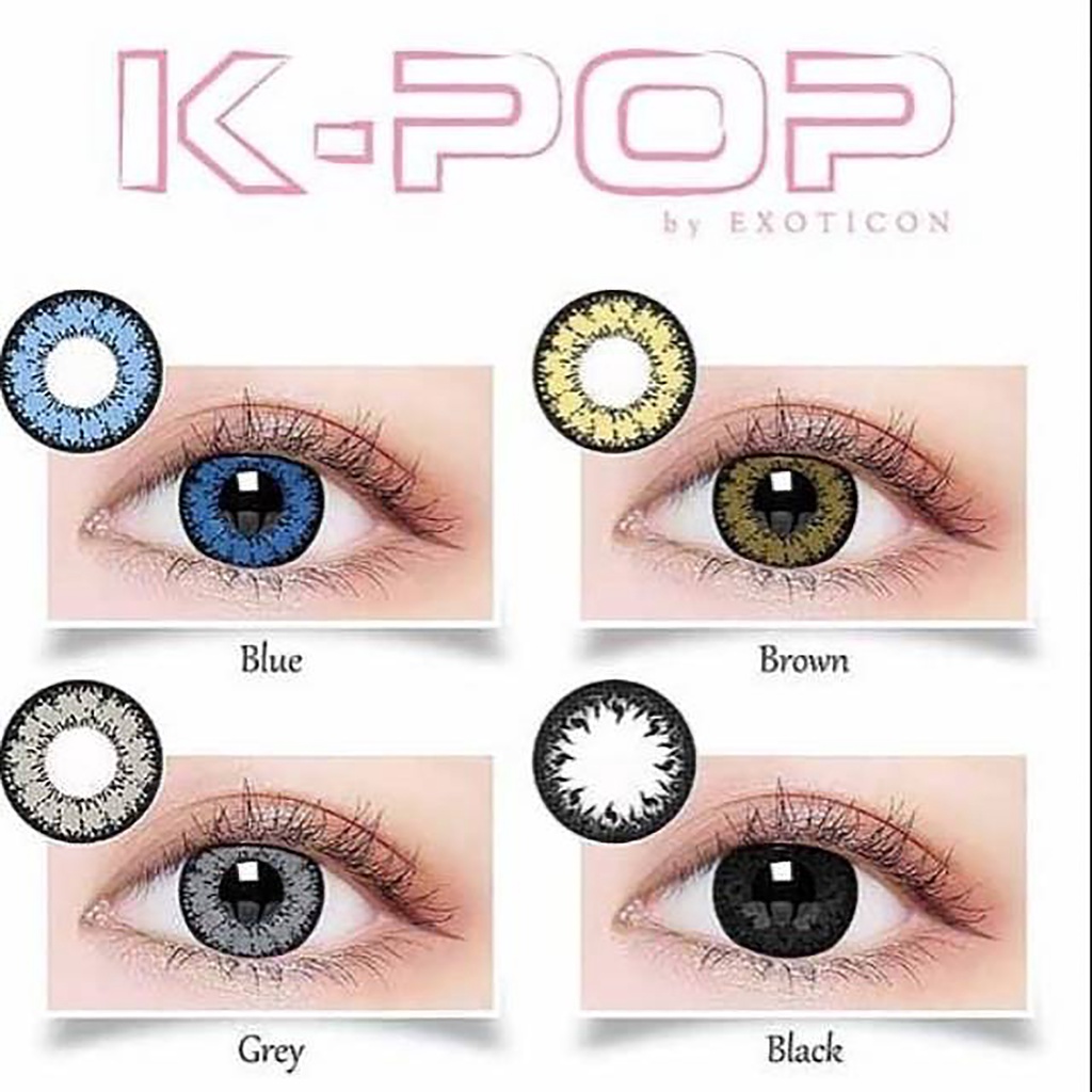 SOFTLENS MINUS DAN NORMAL X2 KPOP GREY BIG EYES 16MM (0.00 sd -6.00) GRATIS TEMPAT SOFLEN