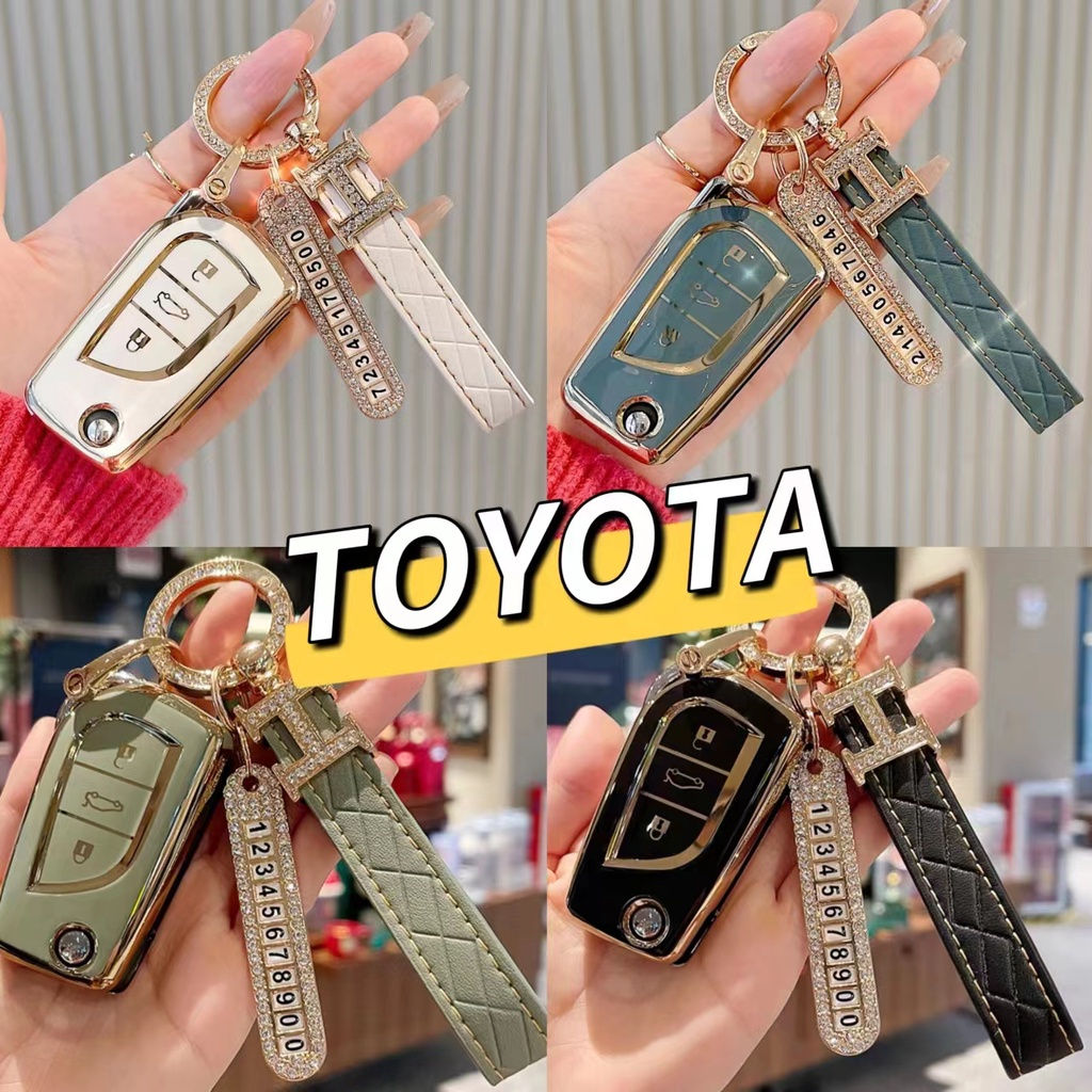 Soft TPU Car Key Case For Toyota RAV4 Land Cruiser Camry Prado Corolla Prius Cover Keyless Remote Fob Revo / Innova / Fortuner / New Rush Toyota