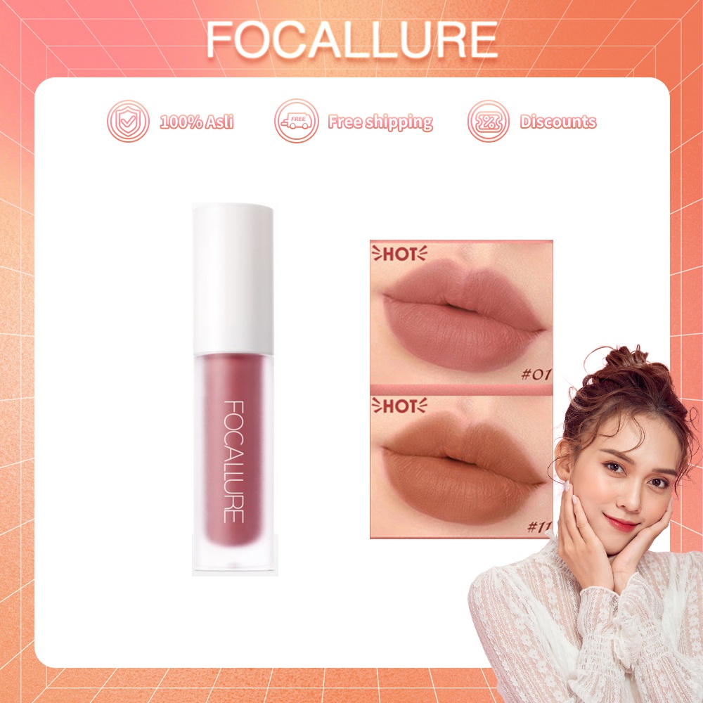 FOCALLURE Staymax Lip Gloss Tahan Air Lip Makeup Lasting Glossy Lipgloss Perawatan Bibir Pelembab Make Up Kosmetik Gloss