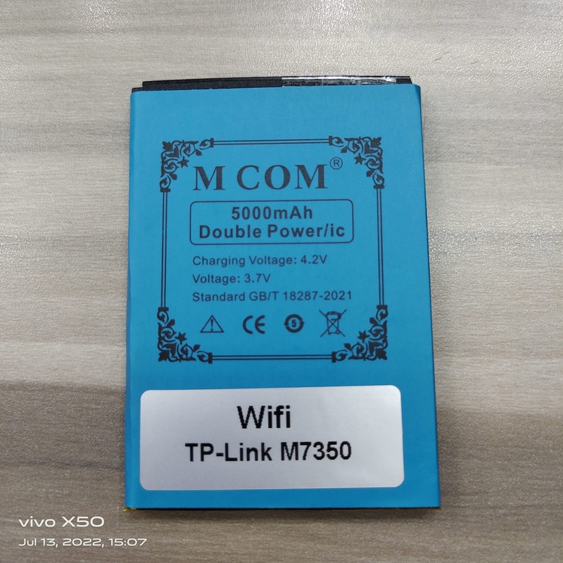 MCOM 5000 MAH Battery Batere Batre Baterai Double Power Mcom Wifi TP-Link M7350 BERGARANSI