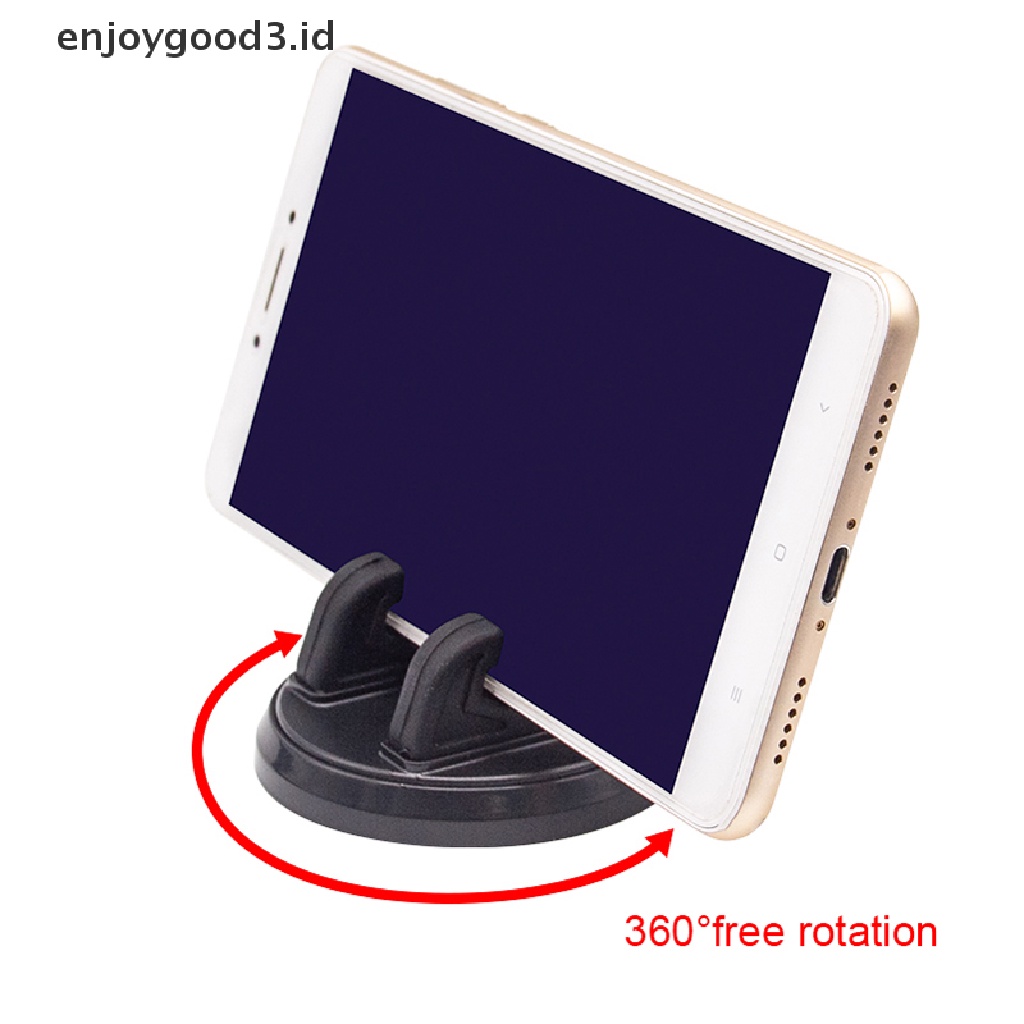 【 Rready Stock 】 Car Phone Holder 360 Degree Rotation Dashboard Mount Soft Silicone Anti Slip Mat Mobile Phone Mount Stands Support Car （ ID ）