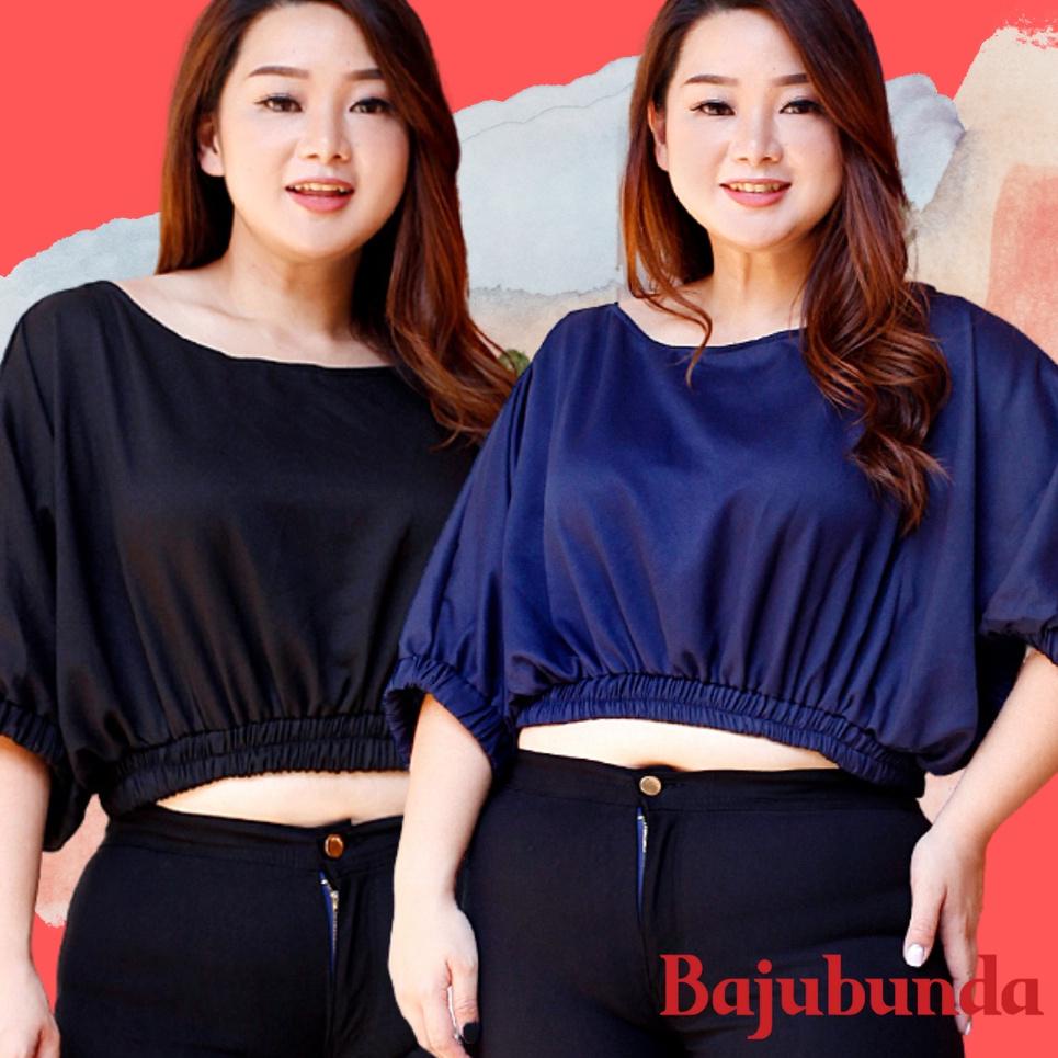 RESTOCK D87 ATASAN CROP JUMBO WANITA / CROP JUMBO / CROP TOP / ATASAN BIG SIZE / CROP BATWING JUMBO 