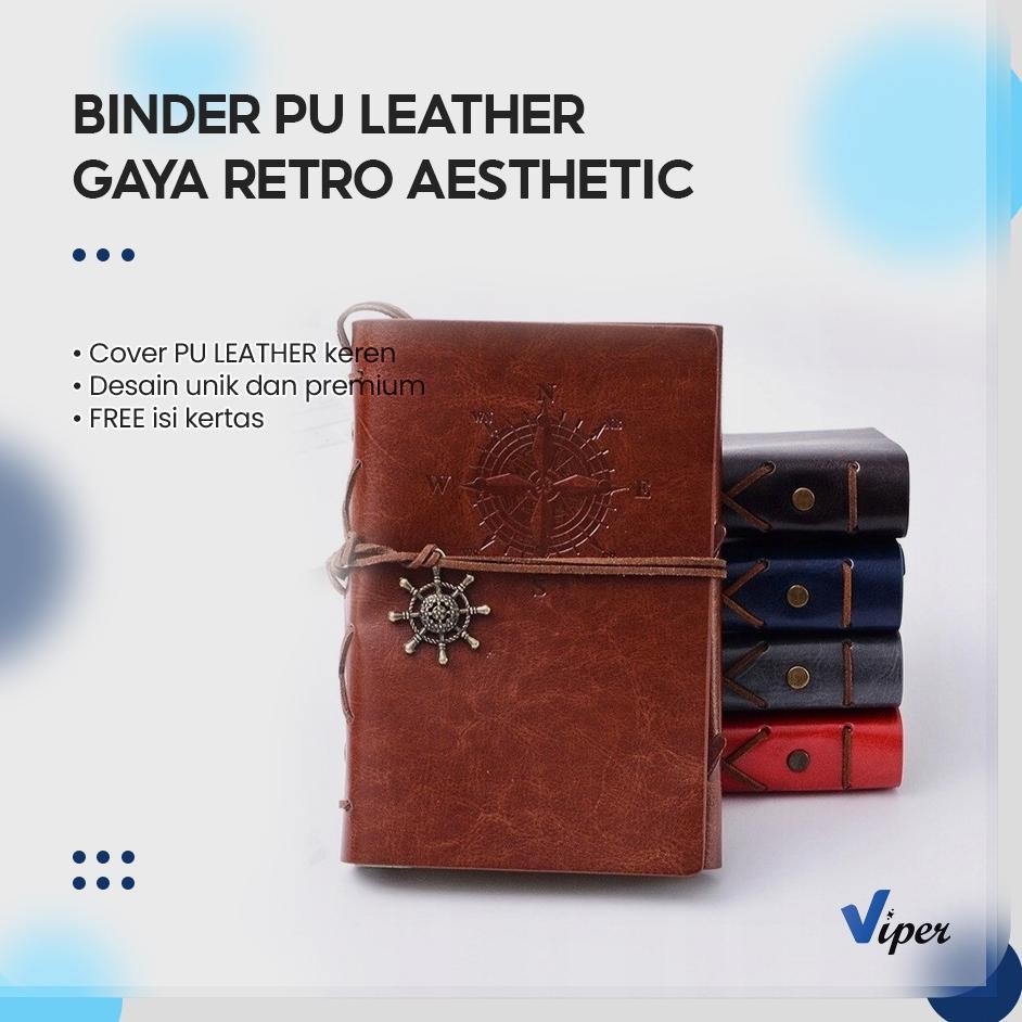 

৳ Buku Catatan Notebook A5 A6 Buku Diary Aesthetic Gaya Retro Binder Unik Cover Kulit PU Leather BEST SELLER 28A