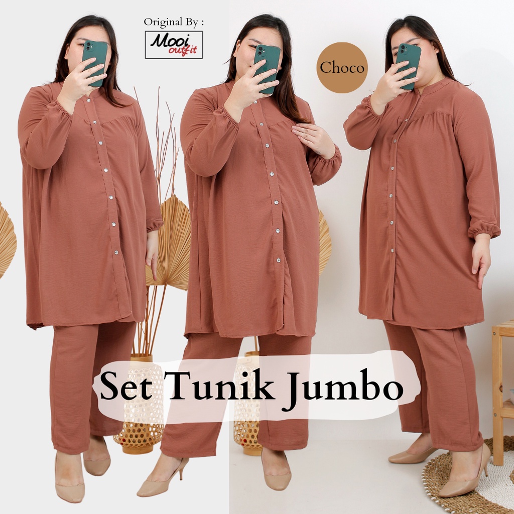 Setelan Wanita Kekinian Jumbo / One Set Jumbo Ld 130 Crinkle