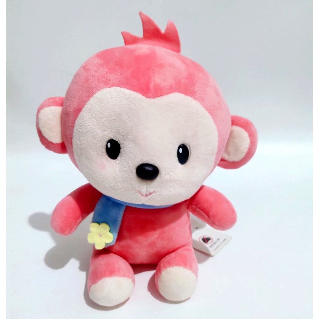Boneka Monyet Miniso Pink Monkey Miniso Life Original Plush Doll