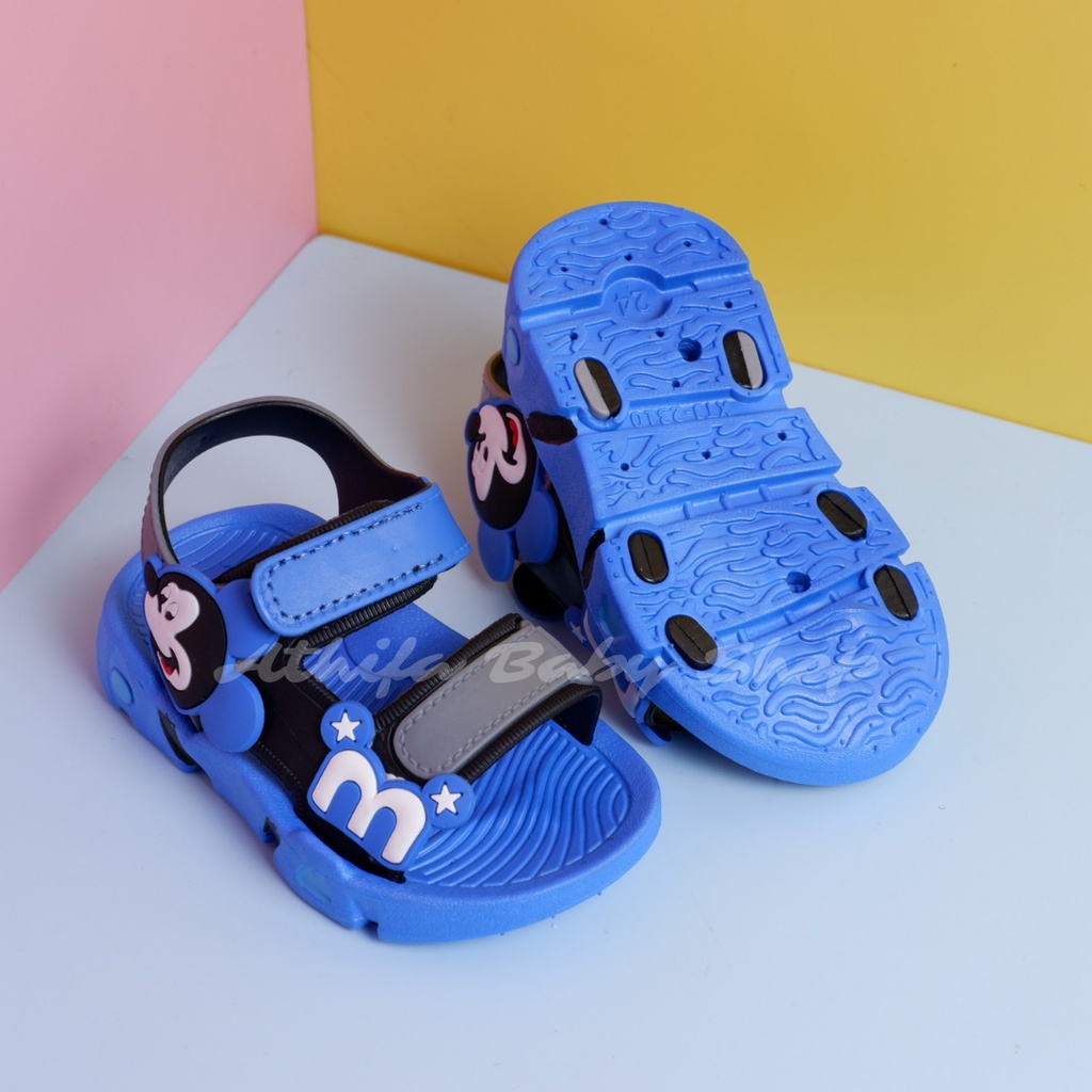 Sandal Gunung Bayi Anak Laki Lelaki Perempuan Cowok Cewek Sepatu Sendal Karakter Balita Kecil Umur 6 bulan 1 2 3 4 5 6 tahun Import XTJ-2310