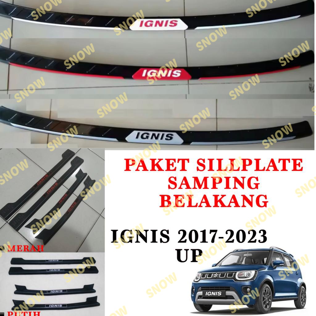 Paket Sillplate Samping Belakang Suzuki Ignis 2017 2022 2023 Activo Hitam