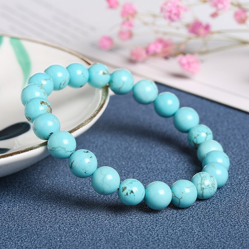 Gelang Blue Turquoise Stone 4/6/8/10/12 mm