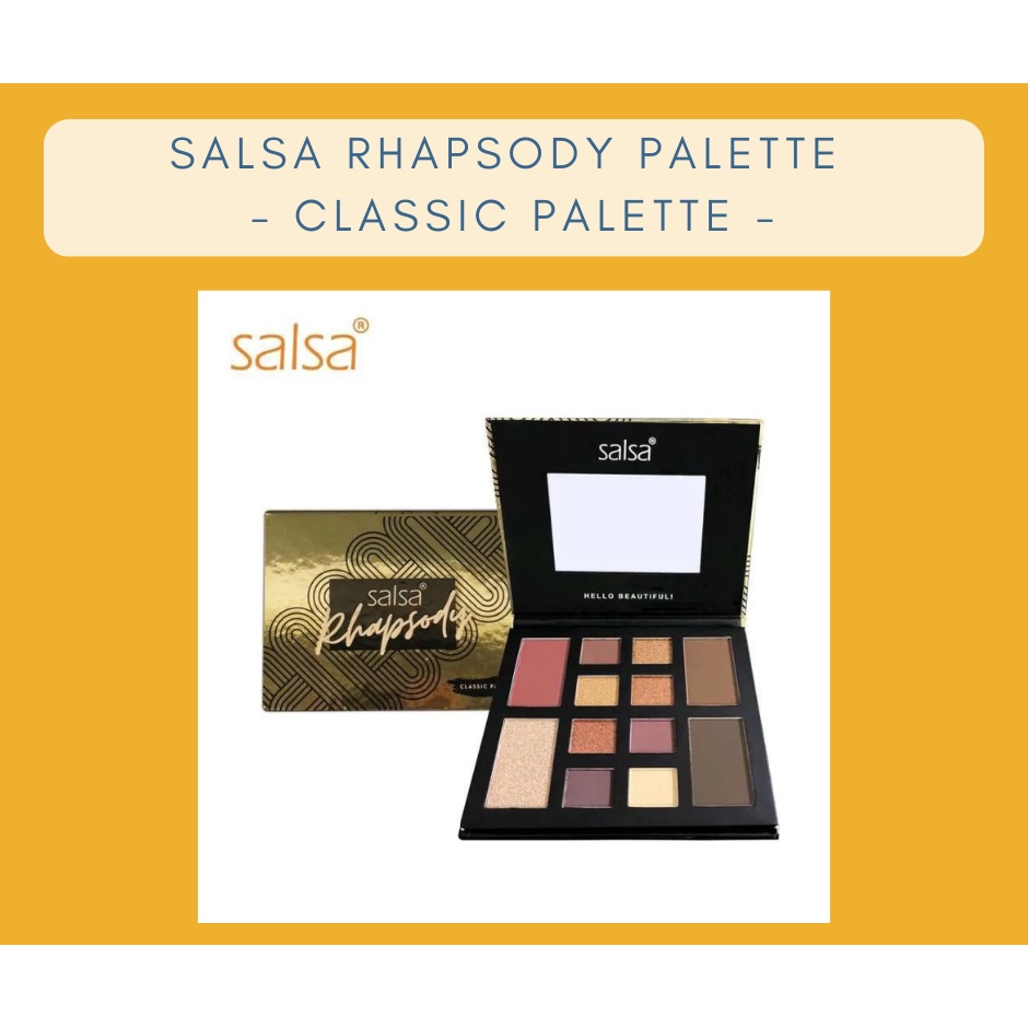SALSA Rhapsody Palette - Palet Eyeshadow Blush On Contour Highlighter - Classic Palette