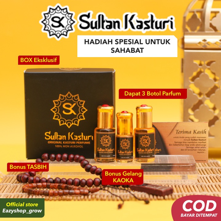 [100% ORIGINAL] PARFUME SULTAN KASTURI  Minyak Sultan Kasturi Kasturi Sultan ASLI TANPA ALKOHOL Parf