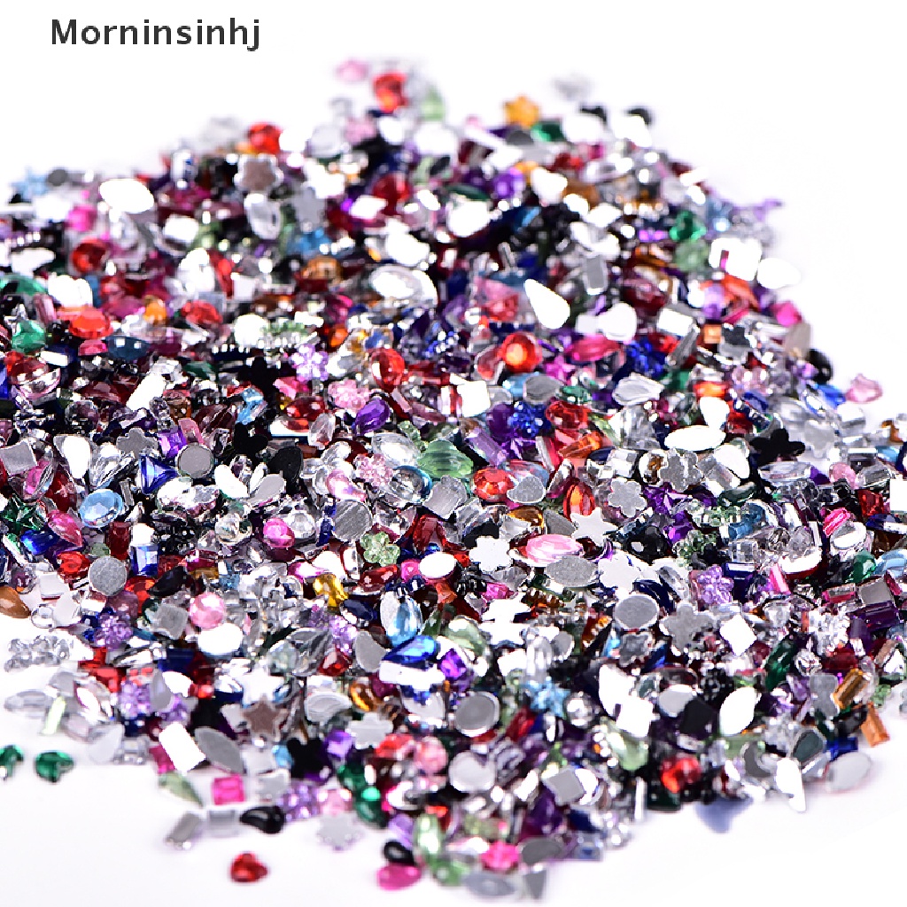 Mornin 2000pcs 3D Mix Acrylic Nail Art Tips Kuku Berlian Imitasi Wanita DIY Manicure Tools id