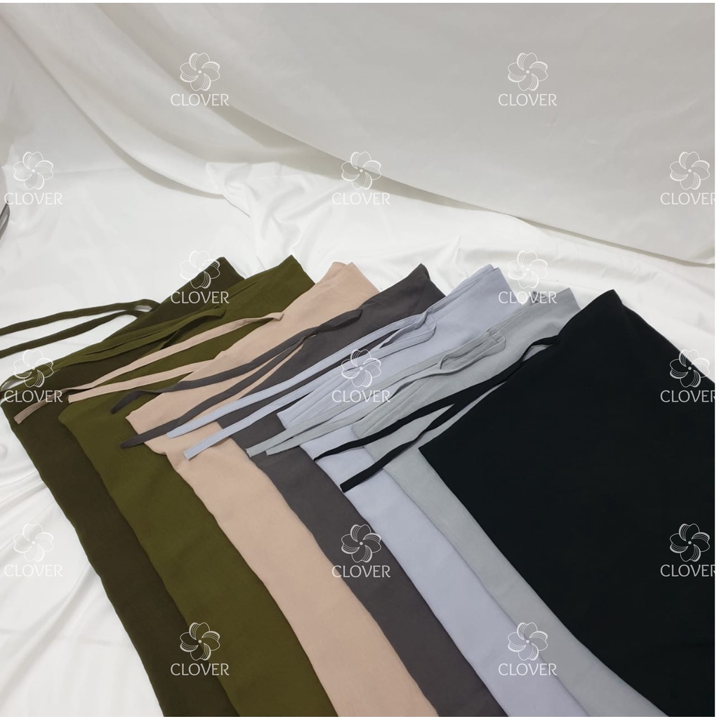 Bergo Airflow Crinkle - ukuran XL besar tanpa motif/polos bahan adem | CLOVER