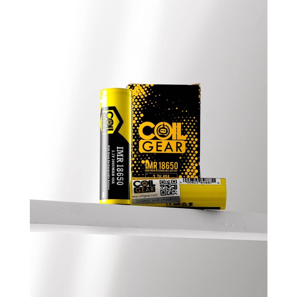 Authentic CoilGear Baterai Battery Batre 18650 3000mAh 40A