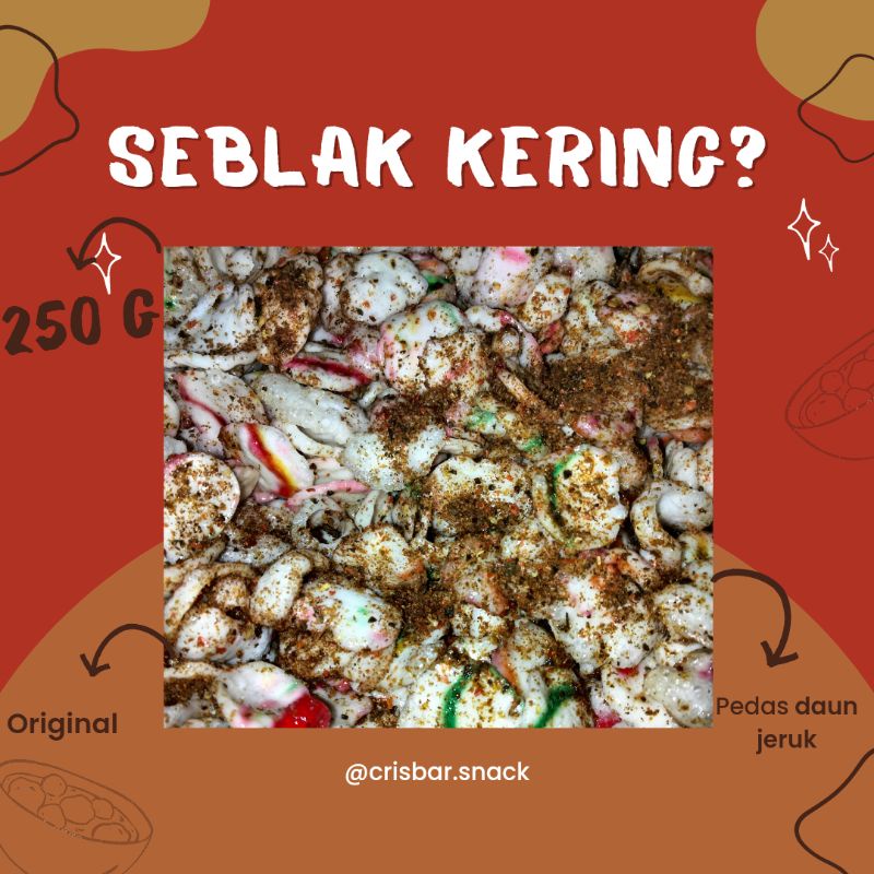 

Seblak kering mungil (sebring) crisbar snack 250g