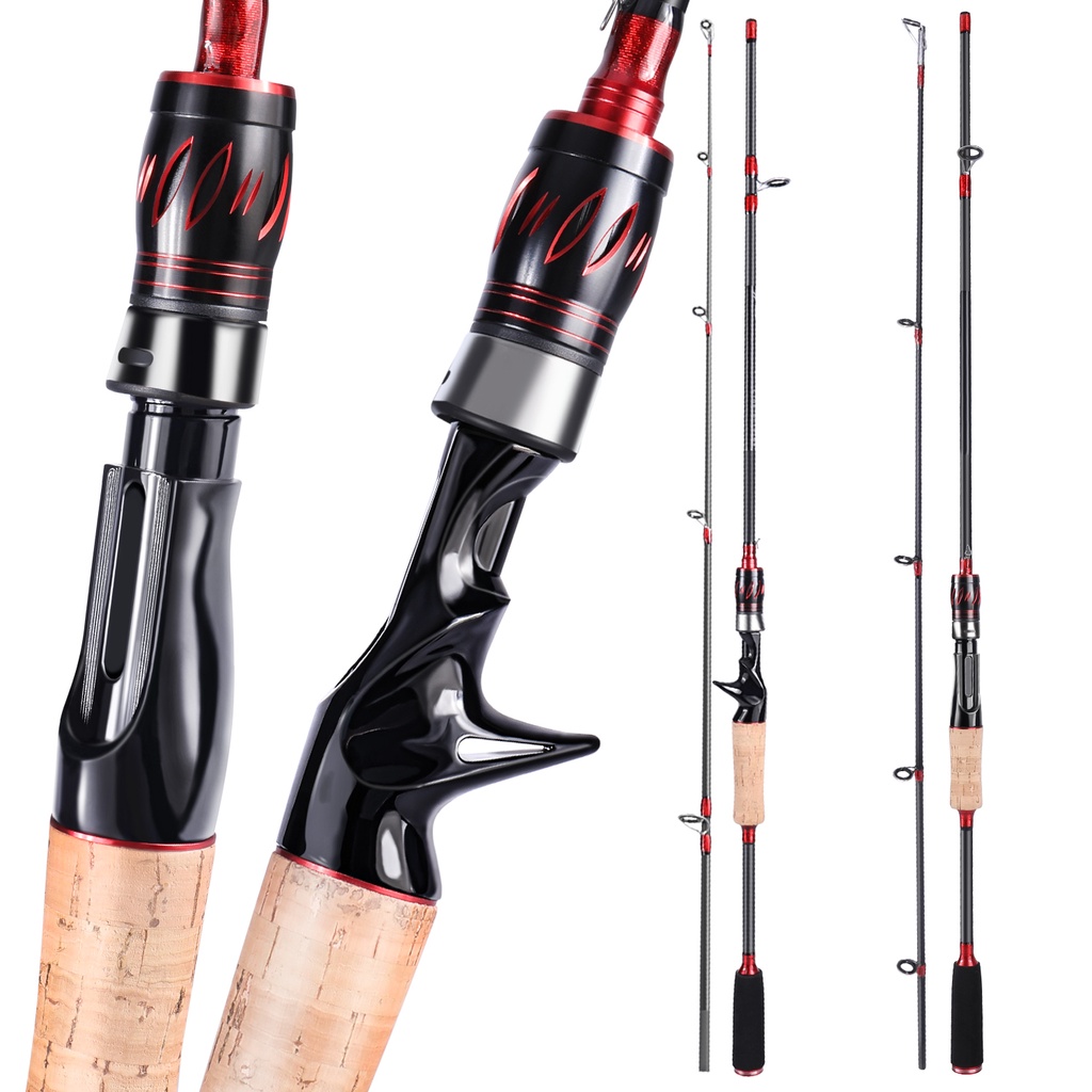 Joran Pancing Spinning/Casting Fishing Rod 1.65M 2 Sections Carbon  Fiber  Outdoor Fishing Rod