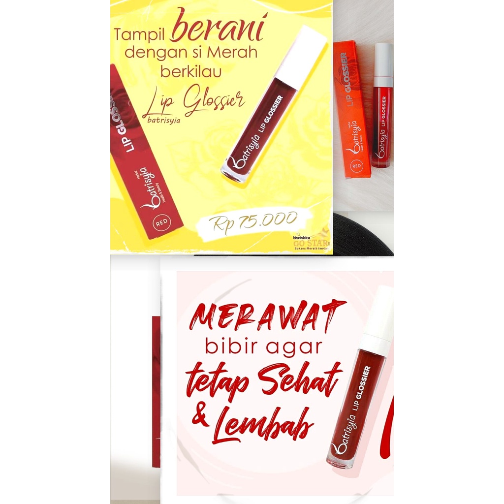 ⚡BEST SELLER⚡☄️Batrisyia Herbal Lip Glossier||Batrisyia Lip Glossier - LIpgloss - Lip Gloss||