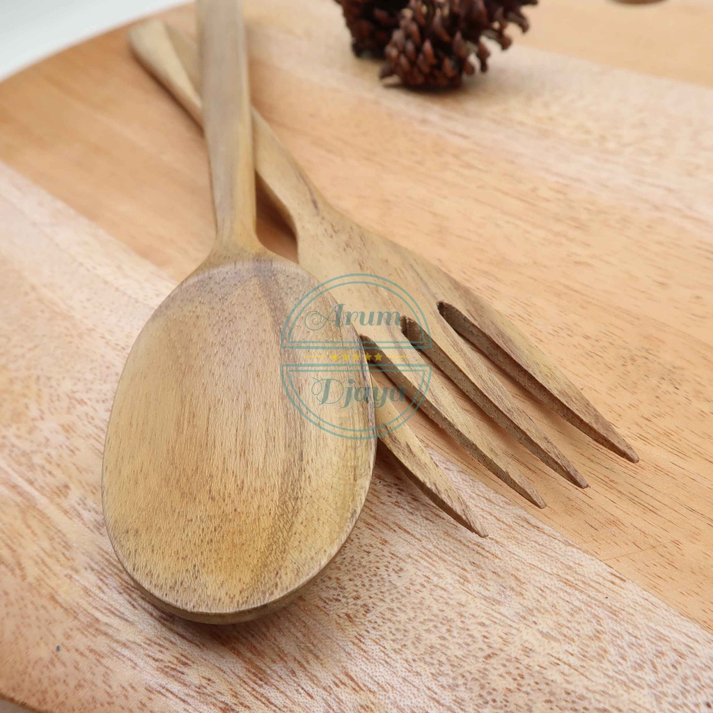 Sendok Garpu Set Wooden Spoon And Fork Set Souvenir Sendok Sendok Kayu Jumbo