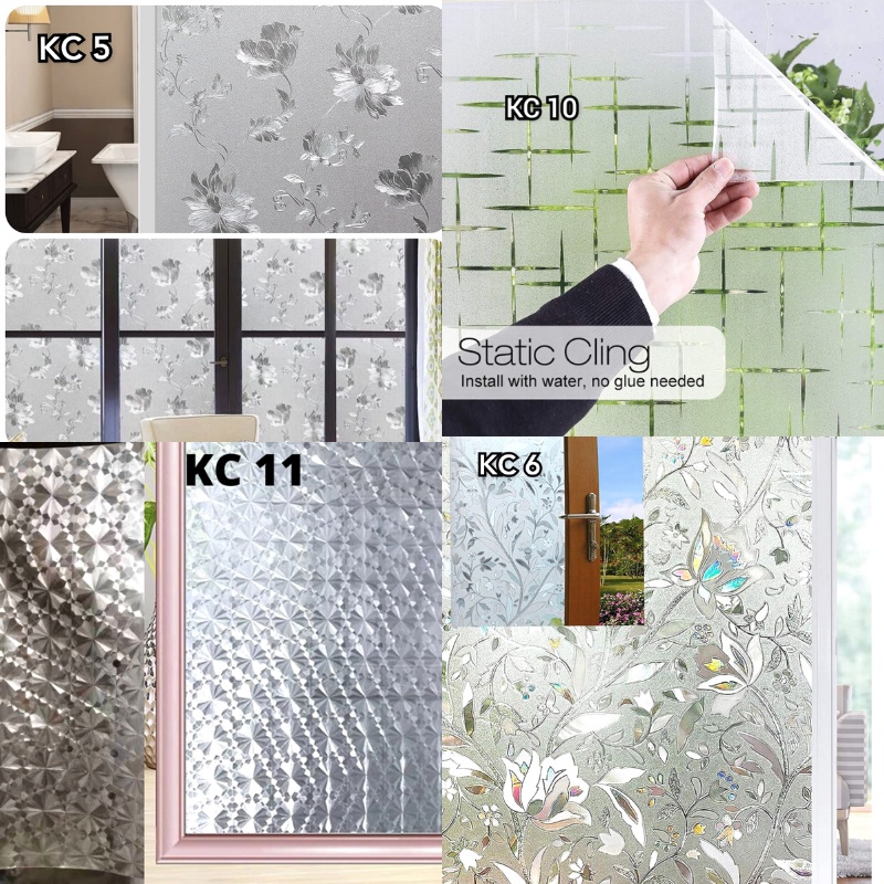 SETIKER STICKER STIKER KACA LEBAR 120CM 60CM HOLOGRAM SUNBLAS SUNBLAST KACA WALLPAPER PINTU JENDELA KACA BUAT KAMAR MANDI DEKORASI DEKOR RUMAH SANBLAST SANBLAS SUNBLAST SUNBLAS MOTIF BAMBU DAUN BUNGA LEMARI KACA DAPUR AESTHENTIC 3D MINIMALIS PREMIUM MURAH