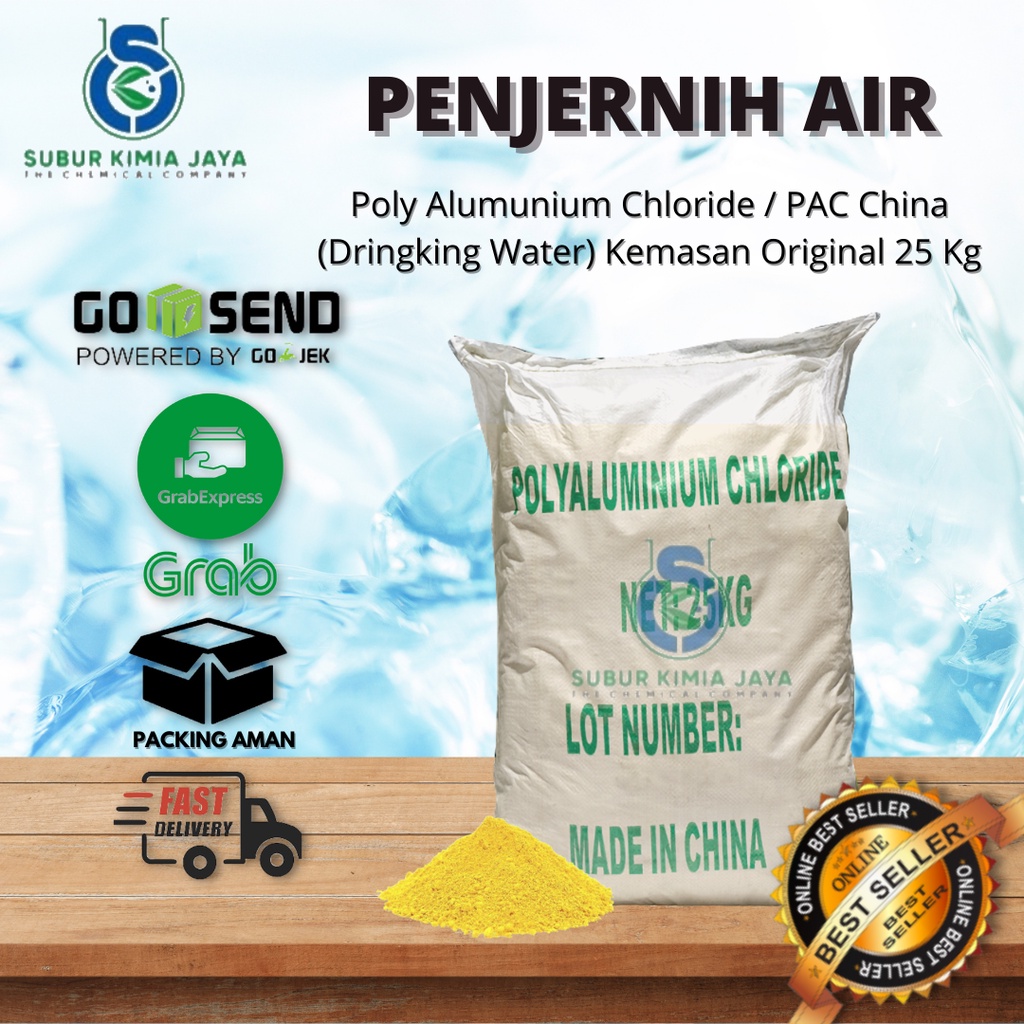 

Poly Alumunium Chloride / PAC Ex China / Penjernih air 25 Kg Premium
