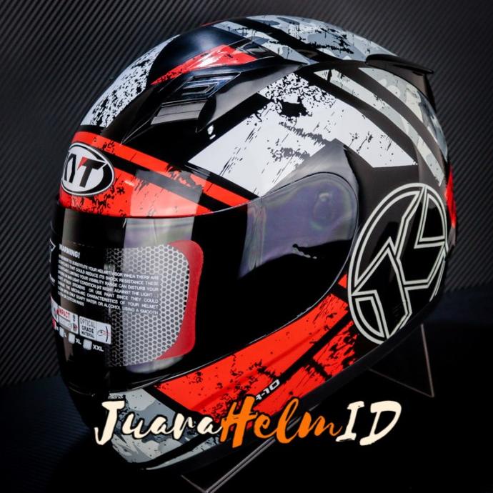 KYT HELM R10 #3 / RED BLACK WHITE / R-10 FULL FACE