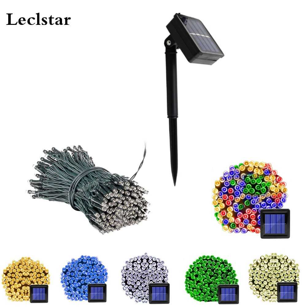 (BISA COD) FTIHSHP Leclstar Lampu Hias String Lights Dekorasi Taman Solar 12 Meter 100LED - S-04