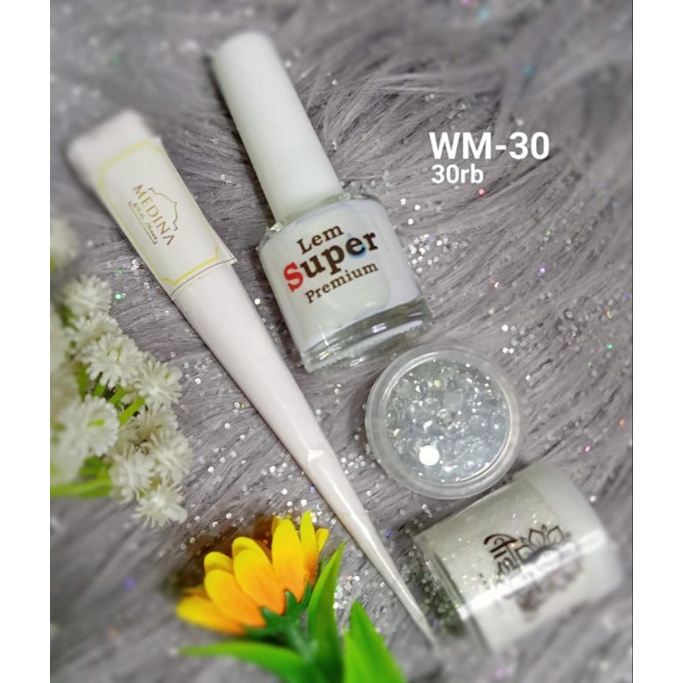 Paket Henna Putih Medina Mini Cone WM30