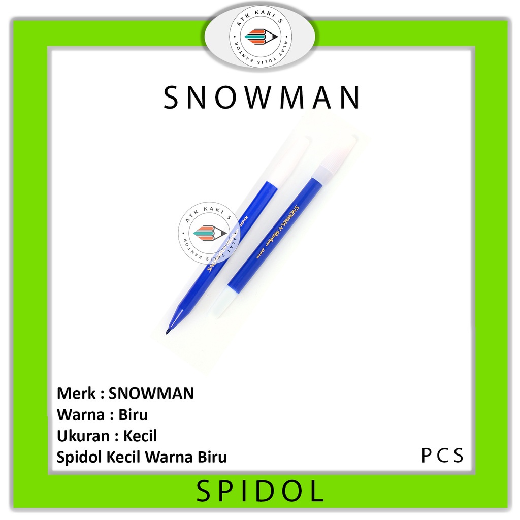 

SNOWMAN - Spidol Kecil Marker BIRU - Pcs