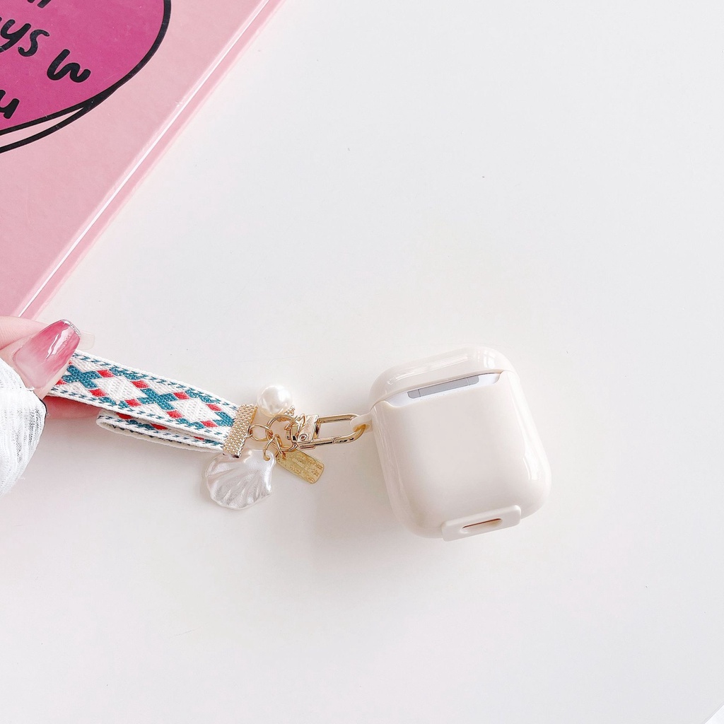 Case Kompatibel Untuk Airpods1 2 Pro 2kotak Earphone Kreatif Lucu Cinta Pink Dengan Gantungan Kunci Shell Anti Jatuh Untuk Airpods3Kas Airpod Pro Krem